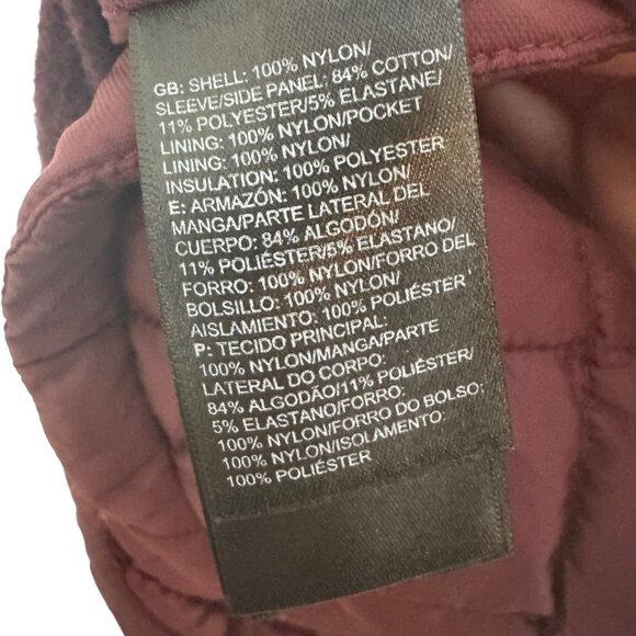 The North Face Endeavor ThermoBall Jacket Hybrid Quilted Hoodie Womens XS Maroon - Picture 6 of 9